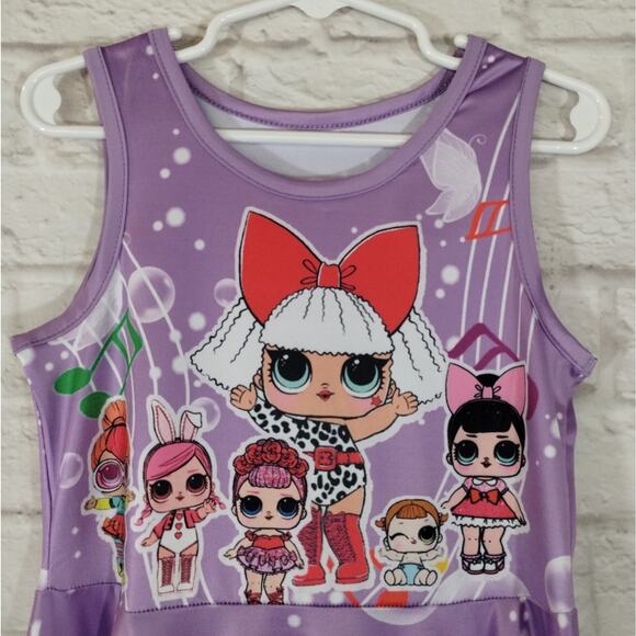 A LOL L.O.L. Surprise Dolls Little Girl Purple Music Doll Printed Dress NWOT 4/5 - Picture 2 of 8